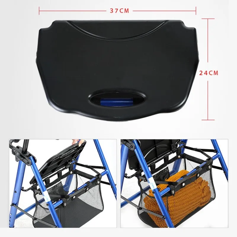 Walking chair can sit the elderly walking aid Aluminum alloy can push portable home walking aid with seat 6