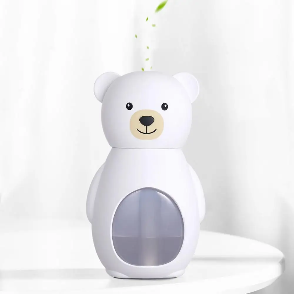 

SMARTDEVIL Mini bear Mist Humidifier Ultrasonic Air Humidifiers with USB Power Free Filter Timed off Down for Office Car Travel