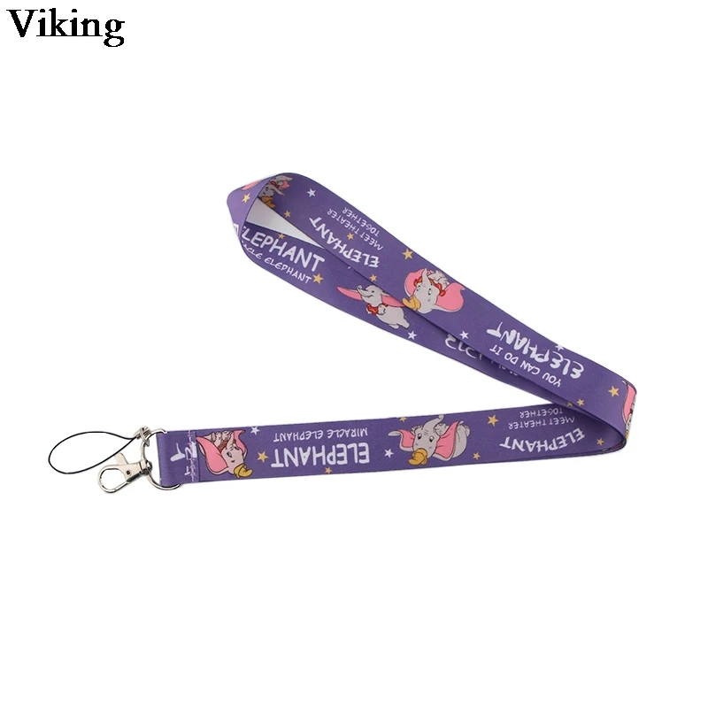 

Dumbo Anime Lanyard For keys Phone Cute Elephant Print Phone Holder Neck Straps With Keyring ID Card Neck Strap Hang Rope G0321