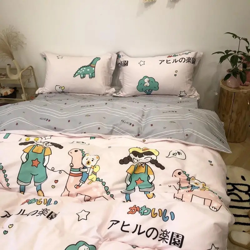 Комплекты постельного белья с героями мультфильмов «I'm a frog», Комплект постельного белья с героями мультфильмов «Друзья лягушек», детское постельное белье, односпальная/двуспальная кровать, домашний текстиль