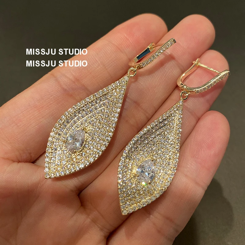 

Drop Earrings For Women Solid 925 Needles Gorgeous Ornaments Leaf Anniversary Fine Jewelry Accessories Drop Shipping