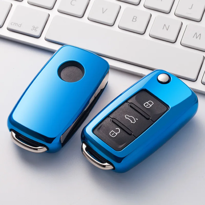 Мягкий чехол для ключа из ТПУ V W Golf Bora ForJetta POLO GOLF Passat Skoda Octavia A5 Fabia SEAT Ibiza Leon защита