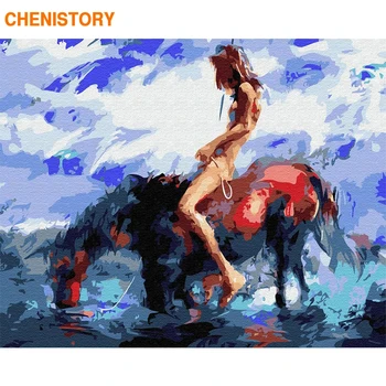

CHENISTORY Framed Horse DIY Painting By Numbers Acrylic Paint Coloring By Numbers Canvas Painting For Home Decors Gift Picture