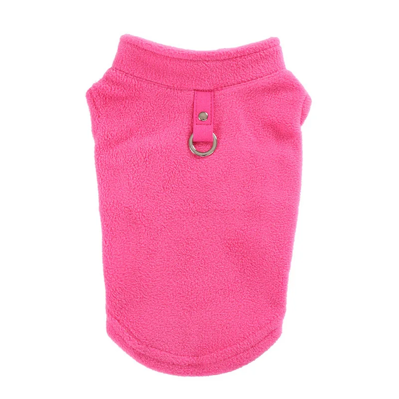 Rose Pink Теплая одежда для собак осень-зима, жилет для щенка, собаки, куртка для маленьких собак, мягкий, флисовый, для собаки, пальто для чихуахуа, французская одежда для бульдога - Цвет: Rose Pink