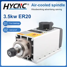 

CNC Milling Machine 3.5kw Air-Cooled Spindle Motor 7A 300Hz ER20 Chuck DIY Air-Cooled Woodworking Engraving Milling