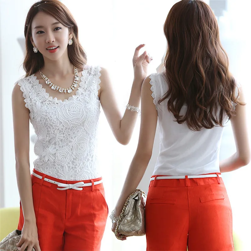 2015-Summer-Blouse-Fashion-Lace-Blouse-Sleeveless-Shirts-Women-Vintage-Black-White-Tops-Crochet-Blusas-Femininas