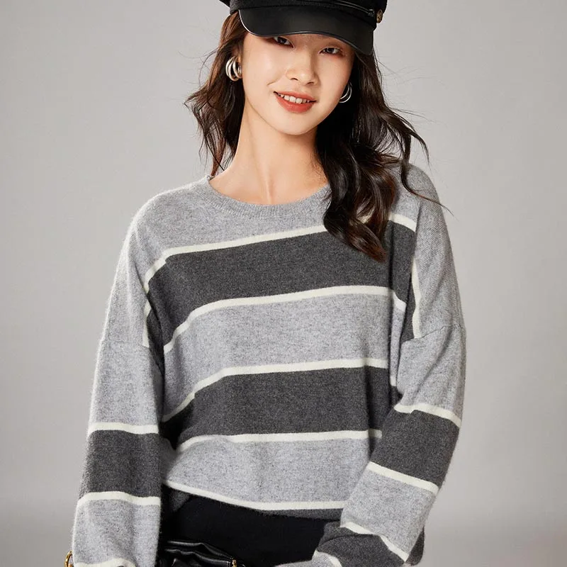 史上最も激安 女性用ウールショートジャケット セーター ラウンドカラー マッチ ルーズ ワイルド カシミア ショート セーター 春と秋 100 可愛いクラシカルファッション Www Carnavalkids Com