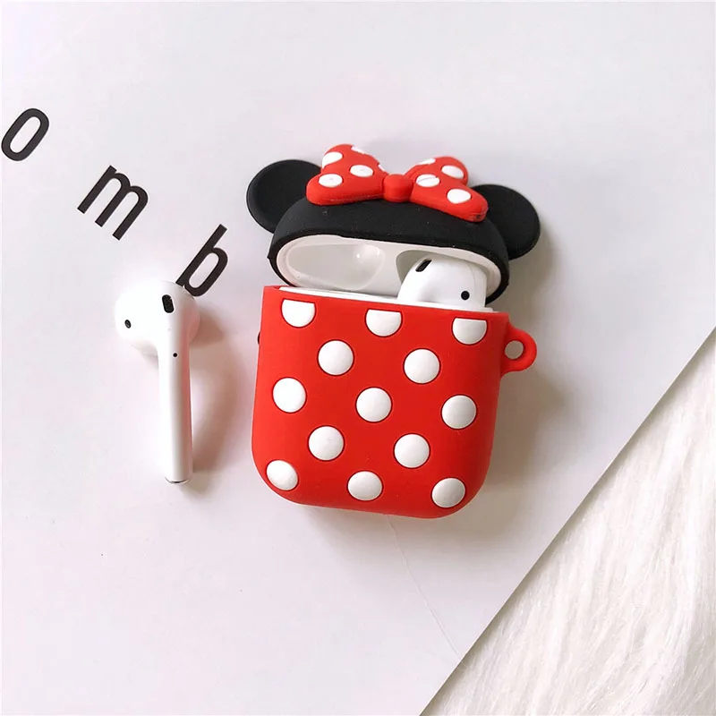 Чехол для Apple AirPods Симпатичный 3D чехол наушников с Микки Bluetooth мультяшный Airpods 1/2
