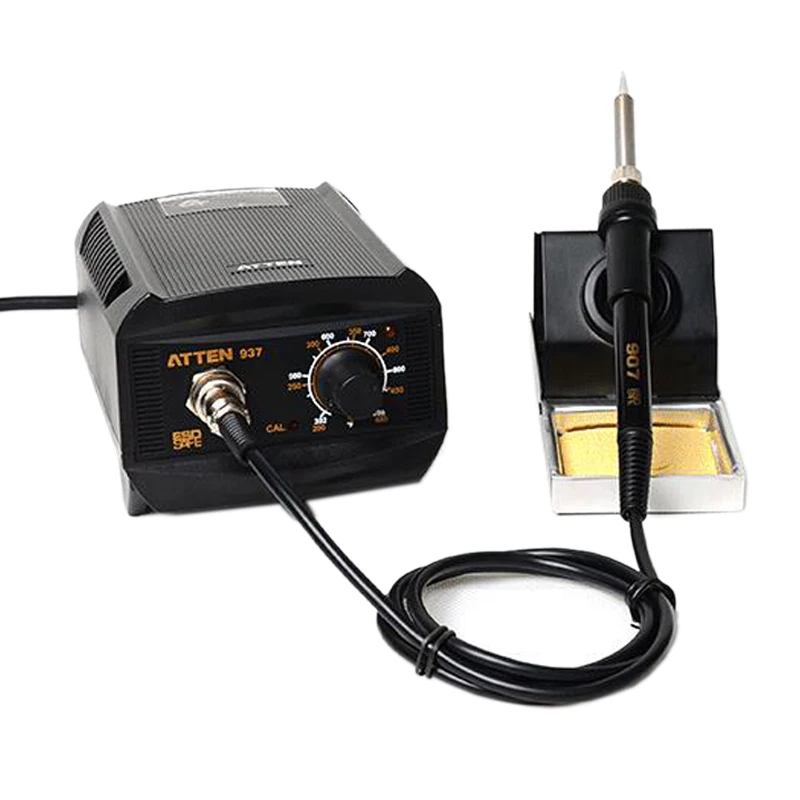 Горячая XD-ATTEN AT937 220 В промышленного класса Антистатическая паяльная станция постоянная температура регулируемая температура обслуживание S