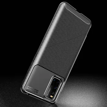 

50pcs/lot For Vivo IQOO 3 Flexible Carbon Fiber Shockproof Rugged Case For Vivo Z6
