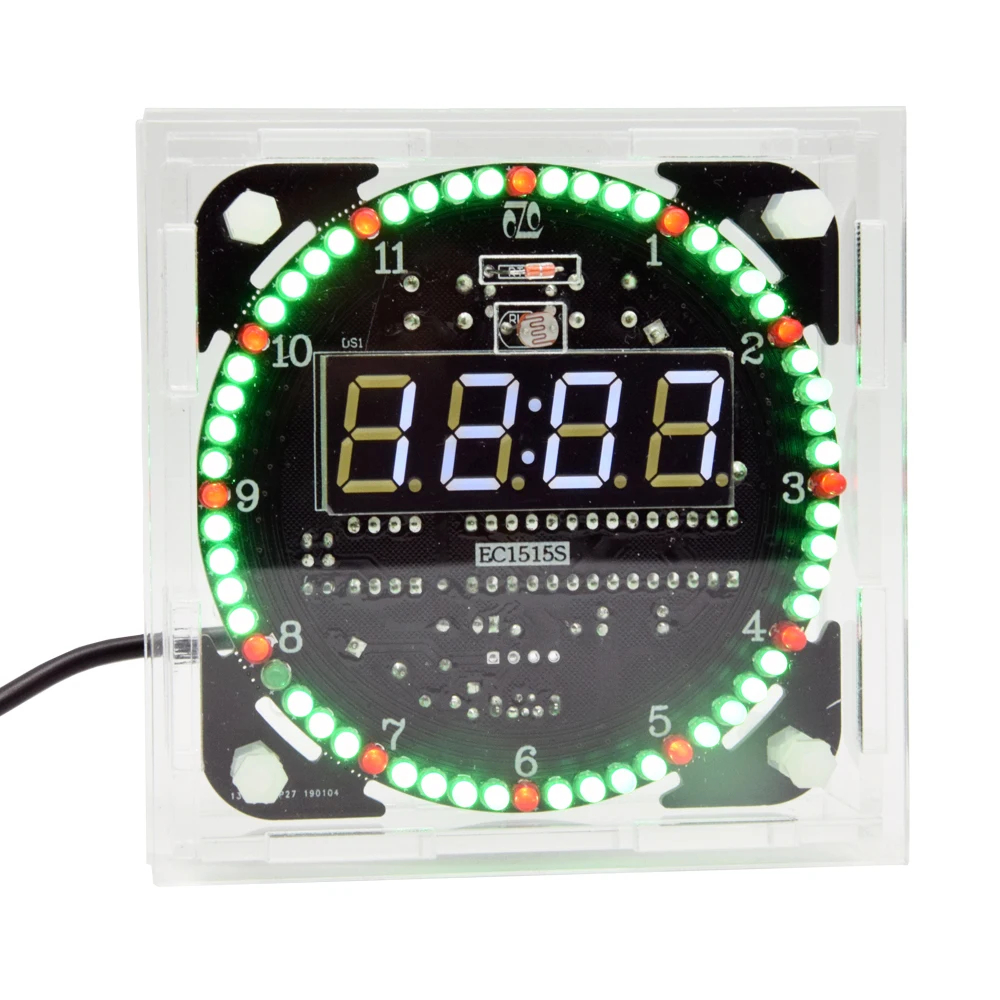 

Интеллектуальный светильник музыкальный электронный будильник третьего поколения DIY части с индикатором температуры цифровые часы