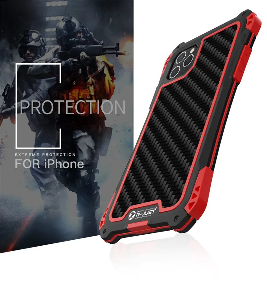 AMIRA Life Waterproof Shockproof Phone Case For iPhone 11 iPhone 11 Pro/Max Carbon fiber Cover Heavy Duty Hybrid Rugged Armor