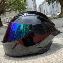 Мотоциклетный шлем с хвост персональный, шикарный мотоциклетный шлем для езды на мотоцикле, мужские и женские чисто черные шлемы