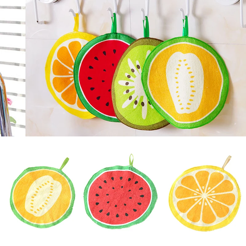 

Four Color Fruit Pattern Cleaning Rags Absorbent Cloth Rag Dry Cloth Candy Color Fruit Hand Towel 1 Pcs Convenient Lovely Simple