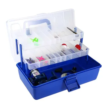 

3 Layers Waterproof Fishing Tackle Box Fishing Hooks Lures Baits Storage Case