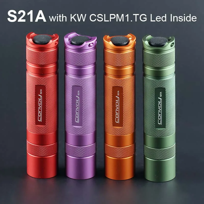 

Фонарь Convoy S21A со светодиодной подсветкой KW CSLPM1.TG, фонарь S2 + Plus версии 21700, для походов, рыбалки, работы