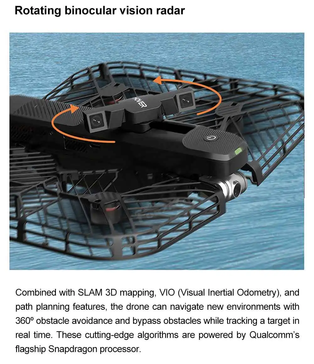 Hover камера 1 2 паспорт самолетающий Дрон 4k видео и 13MP фотография автоследуйте PK DJI