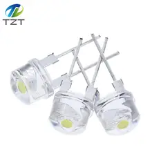 100 шт. 8 мм соломенная шляпа Светодиодный светильник из бисера Белый светильник 0,5 Вт f8мм мощность 0,5 Вт шляпа светильник-излучающий диод