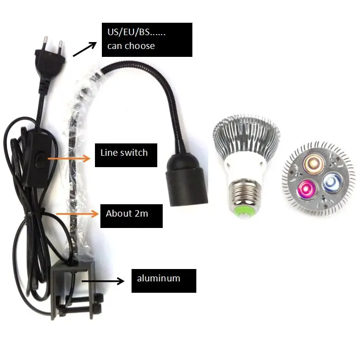 

NEW sell like hot cakes LED aquarium lighting fish tank lamp lights fixtures LED clamp lamp clip spot b