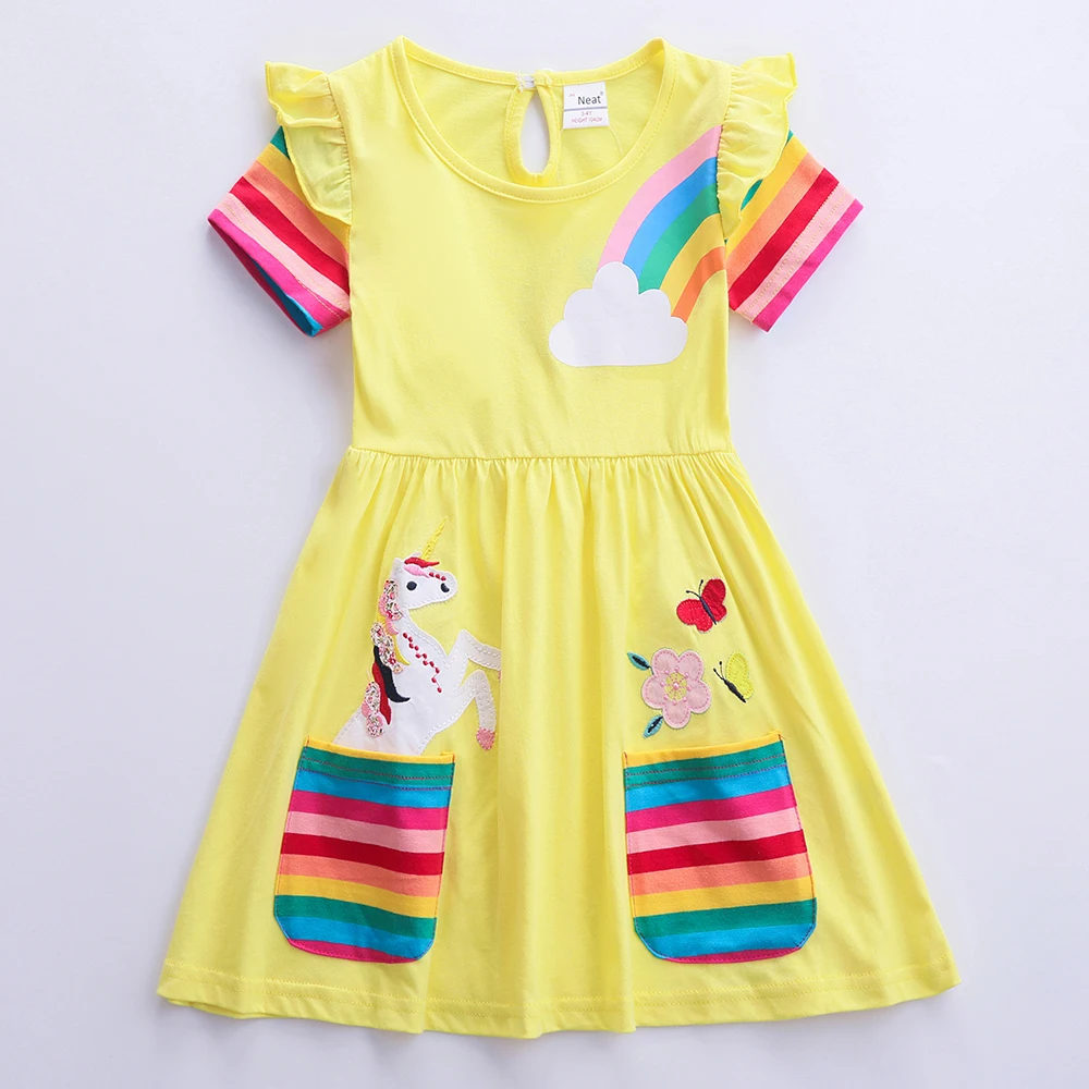 Girl short-sleeved Unicorn Dress