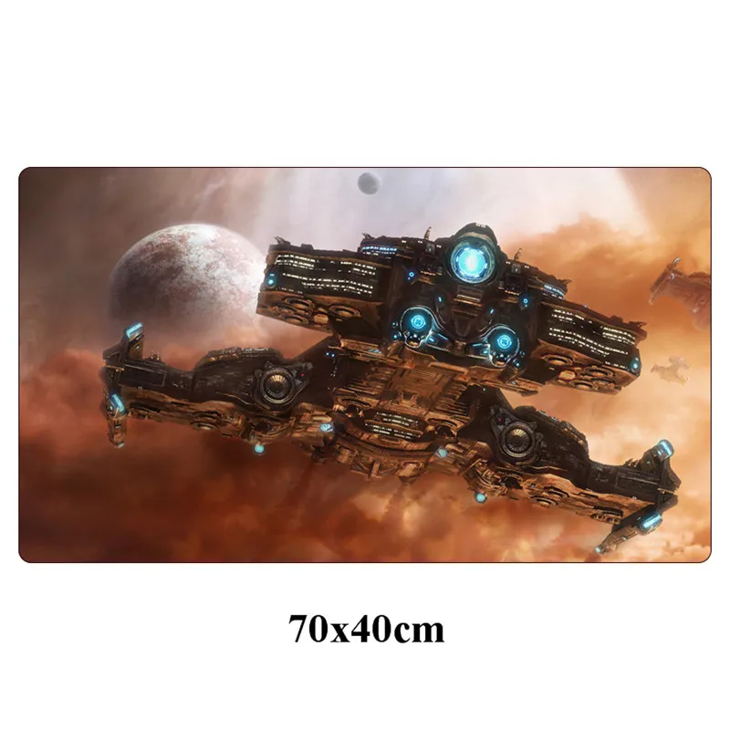 Черный Starcraft Ⅱ Gaming Mousepad Large 70x40cm Washable Locking Edge Durable Mouse pad Gamer Office Computer Cool Notebook Desk Mat - Цвет: Черный