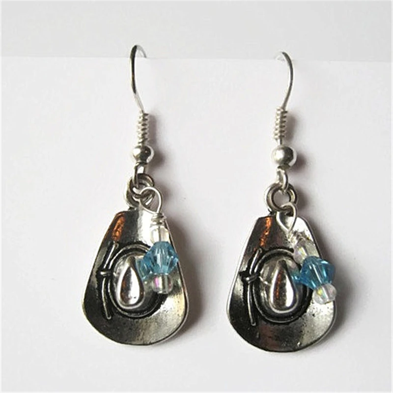 Cowboy Hat Earrings Cowgirl Birthstone Country Western Gothic | Украшения и аксессуары