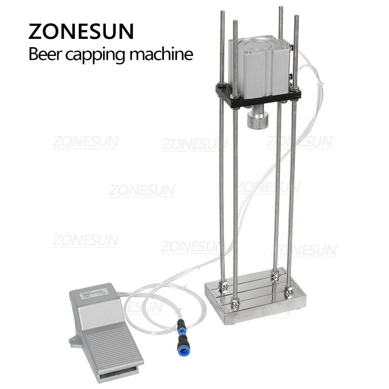 ZONESUN Pneumatic Beer Capping Machine Semi-automatic Cap Sealing Machine Manual Bottle Capper Commercial Bar Brewery 6