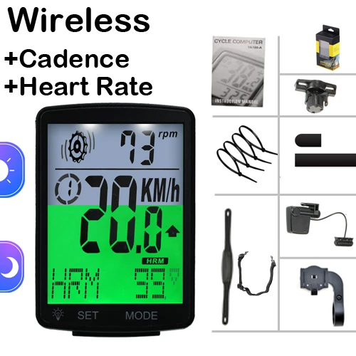 wired bike computer with cadence