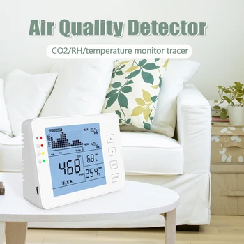 

Portable Indoor CO2 Detector Multifunctional Home Air Detector Intelligent Air Quality Analyzer Household Air Pollution Monitor