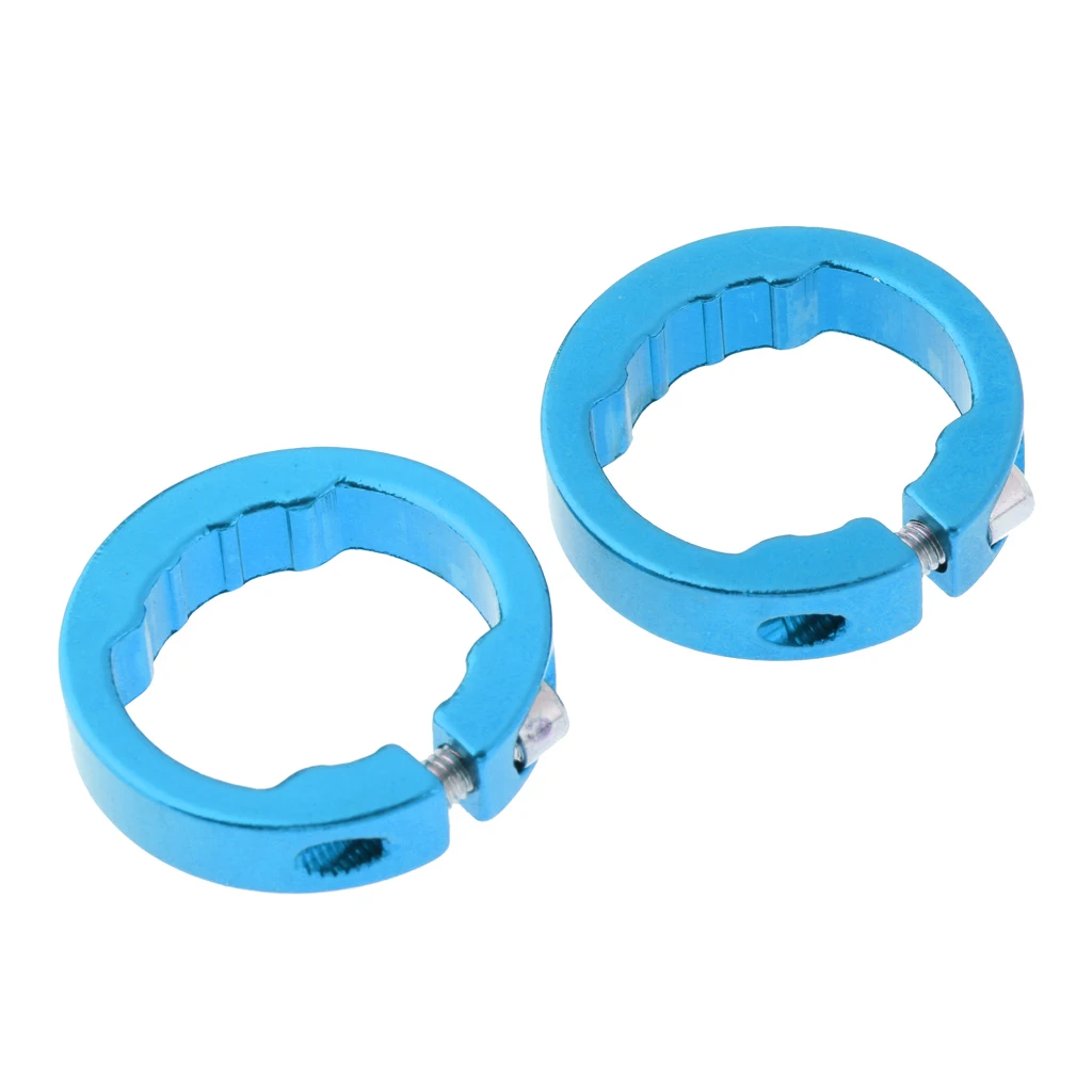Blue 8mm 2 шт стопорное кольцо для велосипедного руля, ручка цикла с фиксацией, фиксированные кольца - Цвет: Blue 8mm