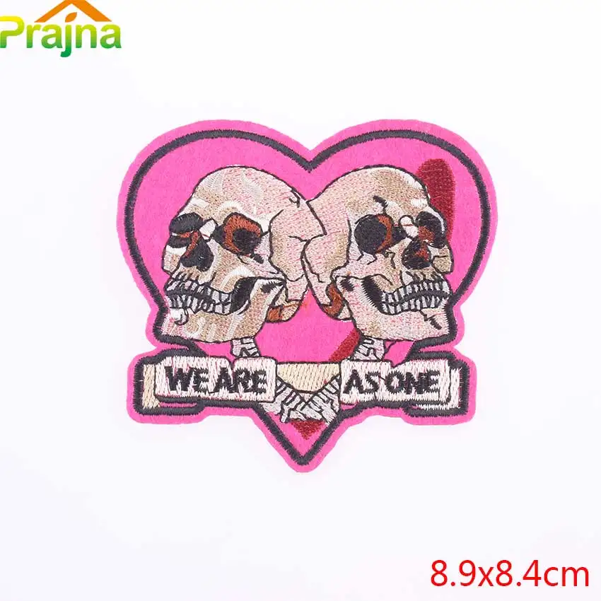 Prajna нашивка в виде хиппи kanagawa Wave Iron On Embroidered Patches для одежды нашивка в полоску Ван Гог странные вещи аппликация - Цвет: розовато-Серый