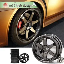 Дрифт литые диски ступицы цепочка для брелоков с Te37 дизайн обода колеса тюнинг брелок для HSP94122 94123 CS D4 TT02 RC автомобильные вентиляторы