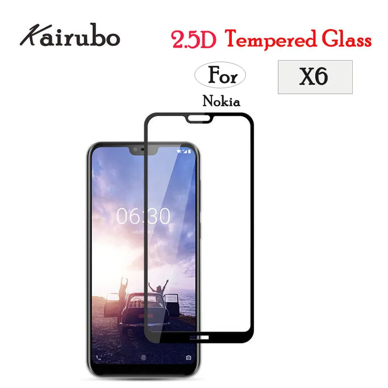 5PCS Full Cover & Glue Tempered Glass For Nokia X6 6.1plus X5 5.1plus X7 7.1plus 8.1 X3 3.1plus 7.1 Screen Protector Guard | Мобильные