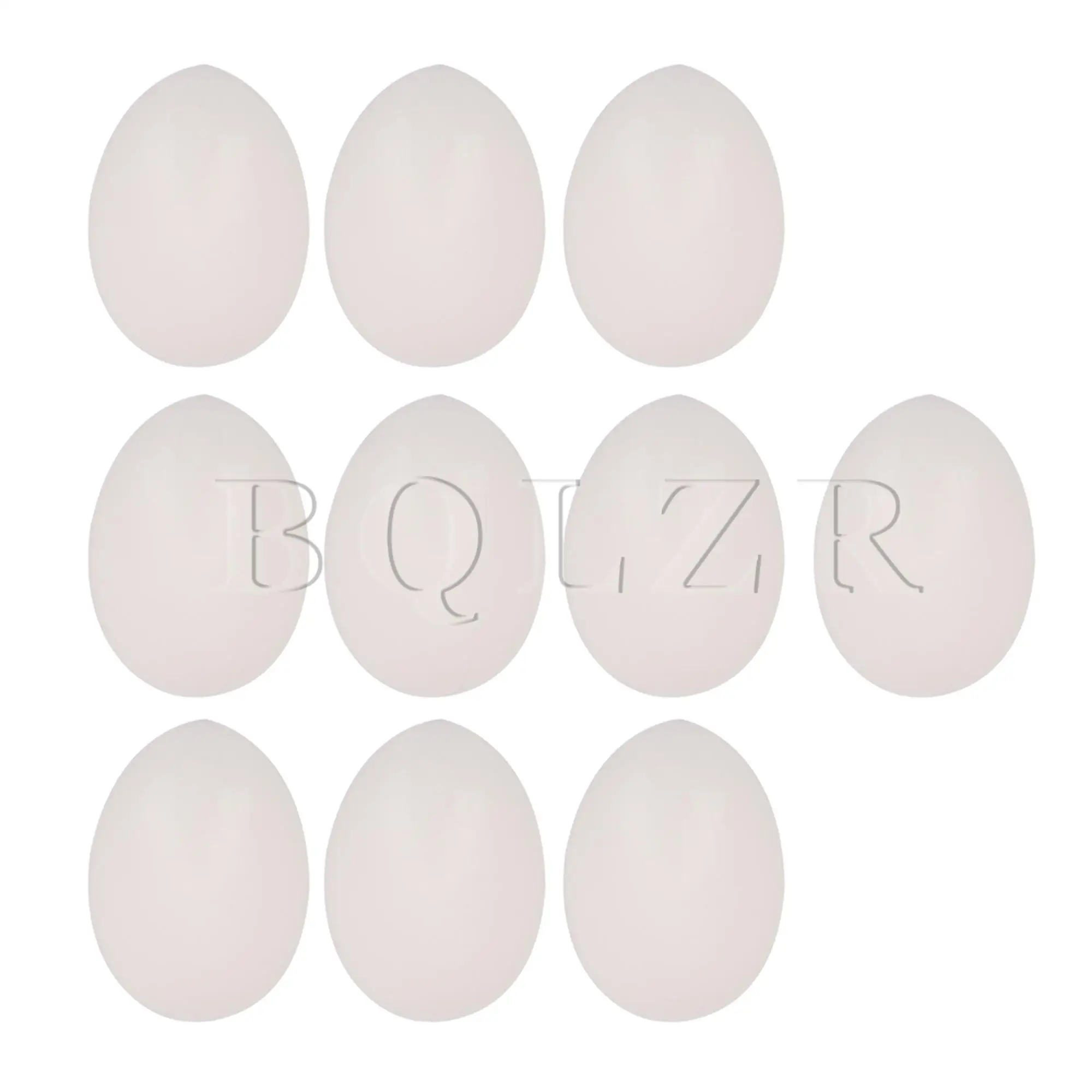 

BQLZR 10pcs White Solid Plastic Eggs Eggs Egg Handling Supplies