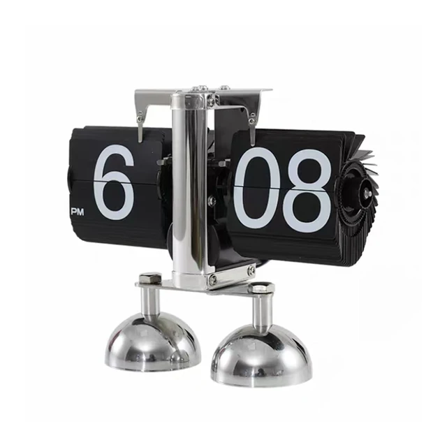 Flip Clock Retro Digital Flip Down Clock Battery Operated Clock for Home  Office Décor (Front White)