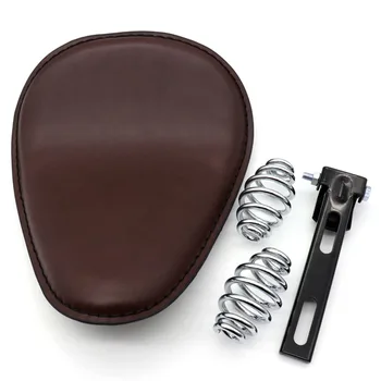 

Motorcycle Solo Seat Baseplate & Springs & Bracket Mounting Kit Cushion Spring Base Metal + Leather for Sportster Bobber Chopper
