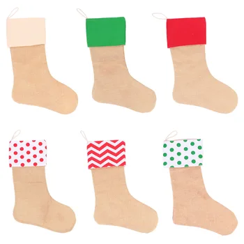 

6pcs Christmas Hanging Sock Christmas Gift Stockings for Christmas Tree