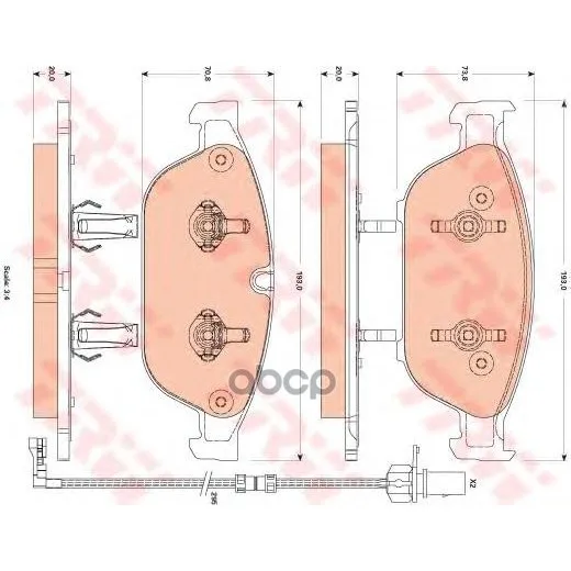 Колодки Тормозные Audi A8 3.0-4.2(1ll) 09- Передние Trw/Lucas Gdb1883 TRW/Lucas арт. GDB1883