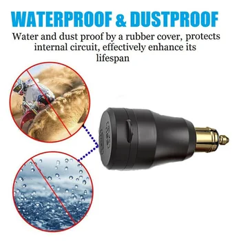 

Waterproof Adapter Type C USB Fast Charger Power Socket For BMW Hella Black