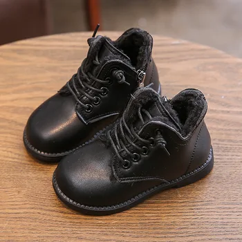 

Cotton warm little girls boots Children Non-slip baby boots 2019 Winter princess boys shoes soft sole 1-3 years