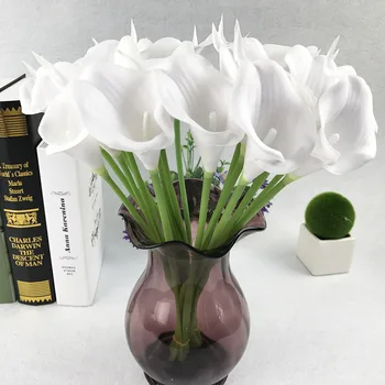 

Artificial Calla Flowers High Quality Bouquet Living Room Artificial Flowers Large Flores Artificiales Para Decoracion 12 pcs