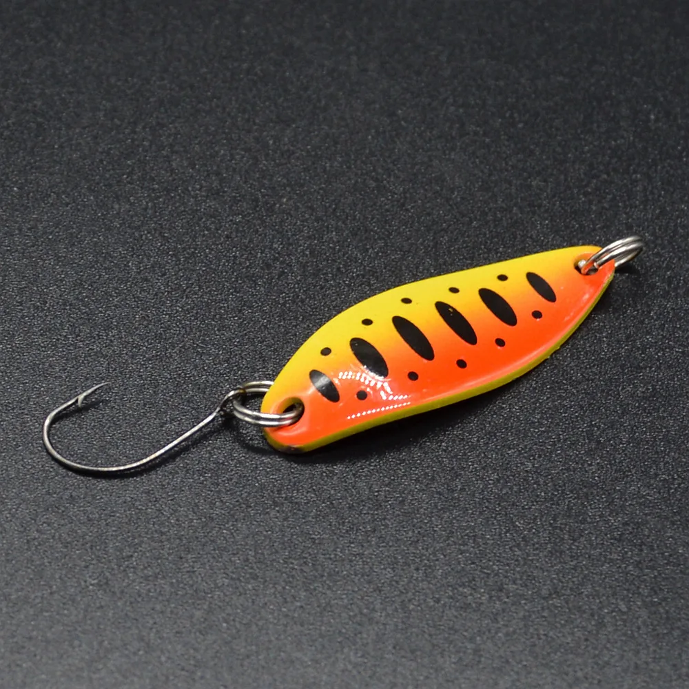 3.5g Spoon Lure Fishing 5 Pieces Bag Artificial Hard Lures Bait Small Fish Spoons Single Hook