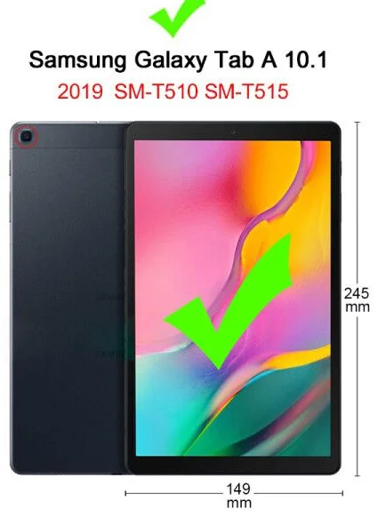 Чехол для Samusng Galaxy Tab A 10,"() SM-T510 SM-T515, 10,1 дюймов, чехол из искусственной кожи, смарт-чехол для сна
