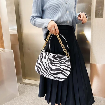 

Zebra Printed Crossbody Bags Female Simple Totes Nylon Small Summer Lady Shoulder Handbags for Women 2020 Trend
