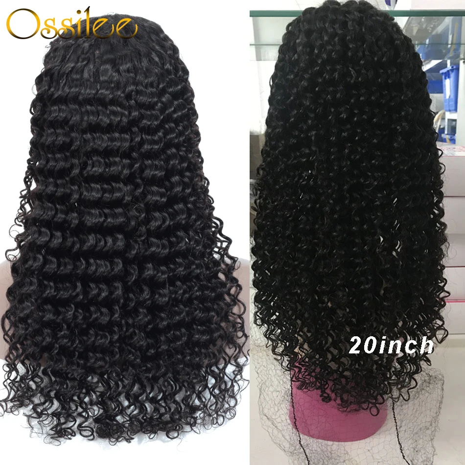 US $115.01 Deep Wave Wig Pre Plucked Full Lace Human Hair Wigs Peruvian Remy Hair Full Lace Wigs Human Hair With Baby Hair