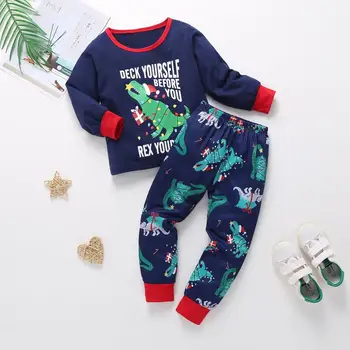 

Newborn Baby Boy Girl Xmas Clothes Sets Dinosaur Tops + Pants outfit set 2PCS Outfits Children suit set