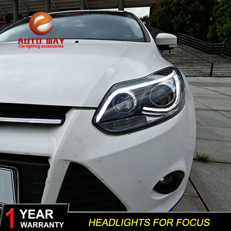 Автомобильный Стайлинг чехол для Ford Focus 2012 2014 Фары светодиодсветодиодный фары DRL