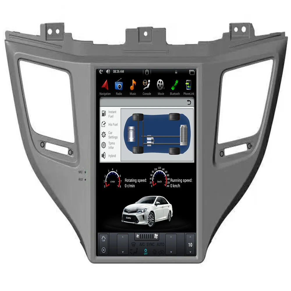 Tesla ips Экран Android 9,0 7,1 автомобиля нет компакт-дисков DVD плеер радио gps навигации для hyundai Tucson 19 головное устройство