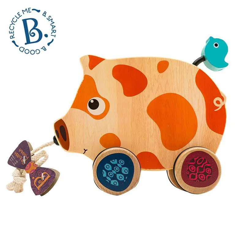 Америка B. Toys детские игрушки деревянные животные Щенок поросенок детские игрушки От 1 до 3 лет