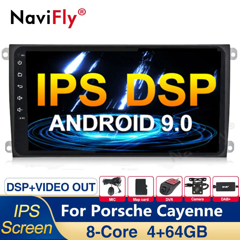 Ips DSP 8Core Android 9 0 автомобильный Радио Мультимедиа gps для Porsche Cayenne 2003 2010 S GTS с wifi RDS